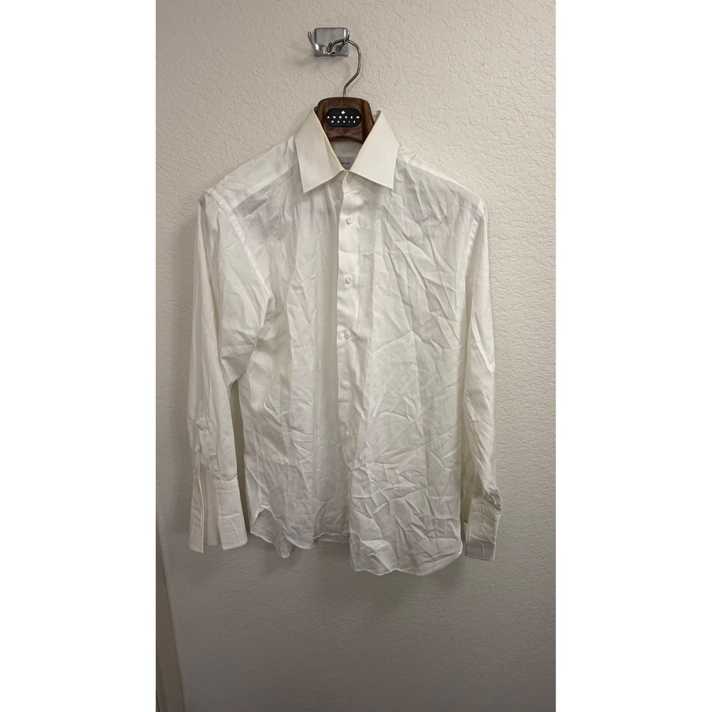 Zegna White dress shirt French cuff 15.5/39